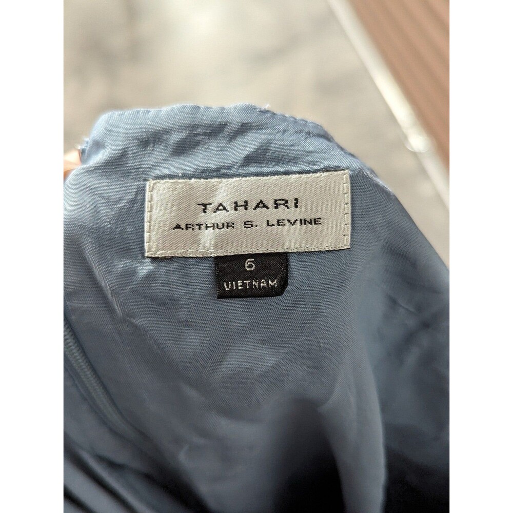 Pale‎ Blue Tank Sheath Dress Business Preppy Work Tahari Arthur S. Levine Size 6 - Picture 4 of 5